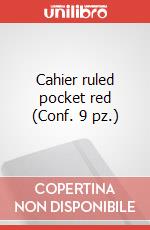 Cahier ruled pocket red (Conf. 9 pz.) articolo cartoleria