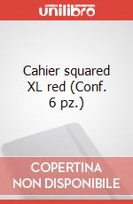 Cahier squared XL red (Conf. 6 pz.) articolo cartoleria di Moleskine