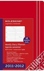 Moleskine Agenda 18 mesi 2011/2012 - Orizzontale Large Rossa articolo cartoleria