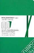 Emerald green ruled volant notebooks P art vari a