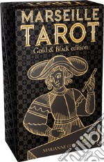 Tarot of Marseille gold & black edition. Con Libro articolo cartoleria di Costa Marianne