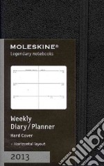 Weekly horizontal planner XS. Black cover articolo cartoleria