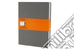 Set of 3 ruled cahier journals. Light warm grey. Extra large articolo cartoleria