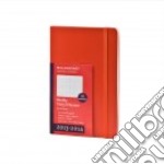 18 month weekly horizontal pocket red hard cover articolo cartoleria