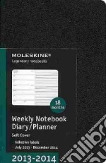 18 month weekly notebook pocket black soft cover articolo cartoleria