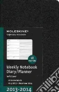 18 month weekly notebook pocket black soft cover art vari a