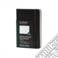 18 month weekly notebook pocket black hard cover art vari a