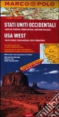 Stati Uniti occidentali. Costa del Pacifico, Sierra Nevada, Montagne Rocciose 1:2.000.000. Ediz. multilingue art vari a