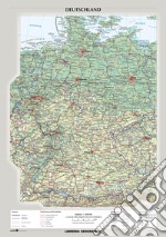 Deutschland. Carta murale geografica. Scala 1 : 800 000