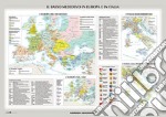 L'Alto Medioevo in Europa/Il Basso Medioevo in Europa e in Italia. Carta murale storica doppia articolo cartoleria
