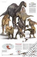 Dinosauri nel continente Gondwana. Carta murale. Ediz. inglese art vari a