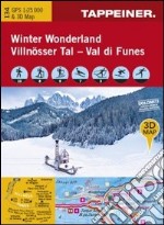 Winter wonderland Val di Funes. Carta topografica 1:25.000. Con panoramiche 3D. Ediz. italiana e tedesca articolo cartoleria