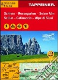 Sciliar-Catinaccio-Alpe di Siusi. Carta topografica 1:25.000. Con panoramiche 3D e consigli sugli itinerari. Ediz. italiana e tedesca art vari a