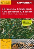 Südtirol. Dolomiti. Trentino. Lago di Garda. Carta panoramica 3D & stradale. Ediz. italiana e tedesca art vari a