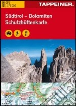 Cartina dei rifugi. Alto Adige-Dolomiti. Ediz. italiana e tedesca articolo cartoleria
