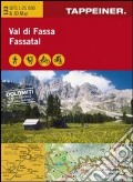 Val di Fassa. Cartina topografica. Carta panoramica 3D. Ediz. italiana e tedesca art vari a