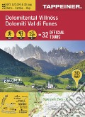 Dolomiti Val di Funes. Cartina topografica. Carta panoramica 3D art vari a