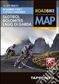 Sudtirol, Dolomites, Lago di Garda. Roadbike map art vari a