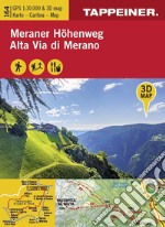 3D Wanderkarte Meraner Höhenweg-Cartina escursionistica 3D alta via di Merano articolo cartoleria