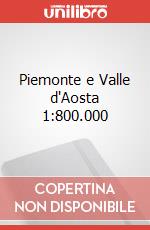 Piemonte e Valle d'Aosta 1:800.000 articolo cartoleria