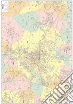 Brescia e comuni limitrofi. Carta stradale con aree zone codici postali (carta murale plastificata) articolo cartoleria