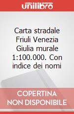 Carta stradale Friuli Venezia Giulia murale 1:100.000. Con indice dei nomi articolo cartoleria