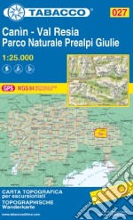 Canìn, Val Resia, Parco Nat. Prealpi Giulie. Carta topografica in scala 1:25.000 art vari a