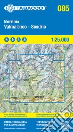 Bernina - Val Malenco - Sondrio. Carta topografica in scala 1:25.000, antistrappo, impermeabile, fotodegradabile. Ediz. multilingue art vari a