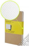 Set 3 quaderni a quadretti. Pocket. Copertina kraft articolo cartoleria