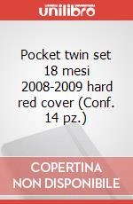 Pocket twin set 18 mesi 2008-2009 hard red cover (Conf. 14 pz.) articolo cartoleria di Moleskine