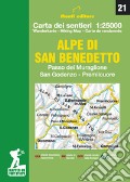 Alpe di San Benedetto. Passo del Muraglione-San Godenzo-Premilcuore. Carta dei sentieri 1:25000 articolo cartoleria di Monti Raffaele