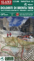 Dolomiti di Brentà trek. Cartà topografica-escursionistica. Ediz. italiana, inglese e tedesca art vari a