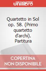Quartetto in Sol op. 58. (Primo quartetto d'archi). Partitura articolo cartoleria di Castelnuovo Tedesco Mario