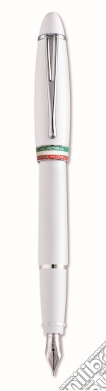Stilo Y Italia,in resina bianco,anello in lacca tricolore e finiture cromate articolo cartoleria