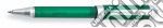 Penna a sfera, serbatoio gommato e translucente. verde. articolo cartoleria di aurora