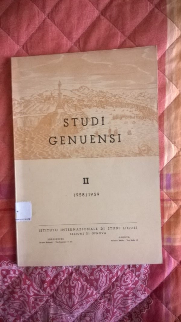 Studi Genuensi Vol. II 1958/1959  libro usato