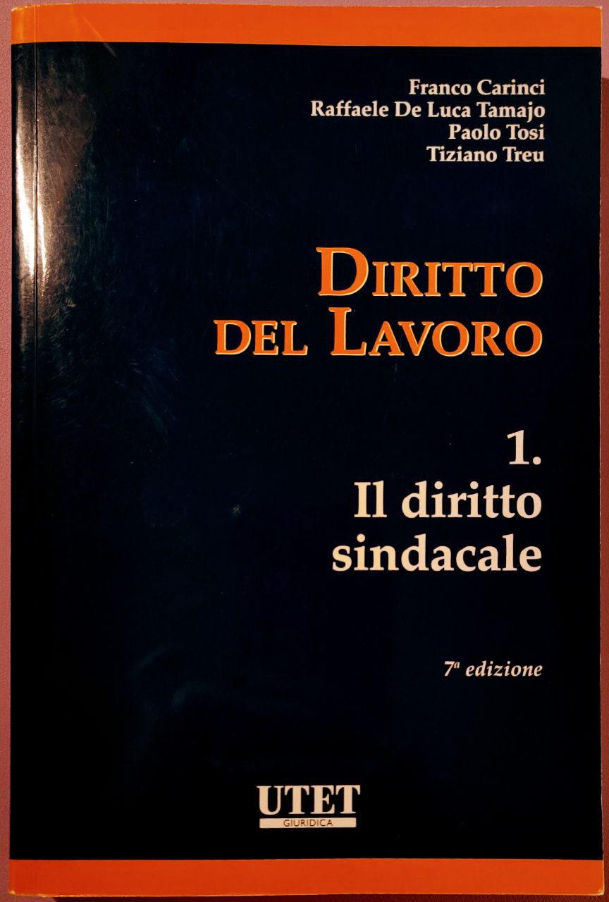 Diritto del lavoro. Vol. 1: Il diritto sindacale libro usato