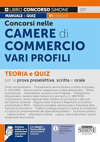 Concorsi nelle camere di commercio vari profili libro usato