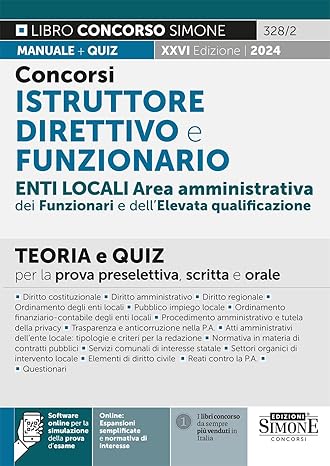 Concorsi Istruttore Direttivo e Funzionario Enti locali Area amministrativa libro usato