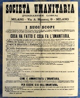 LA SOCIETA` UMANITARIA - Fondazione P.M.Loria Milano 1893-1963 libro usato