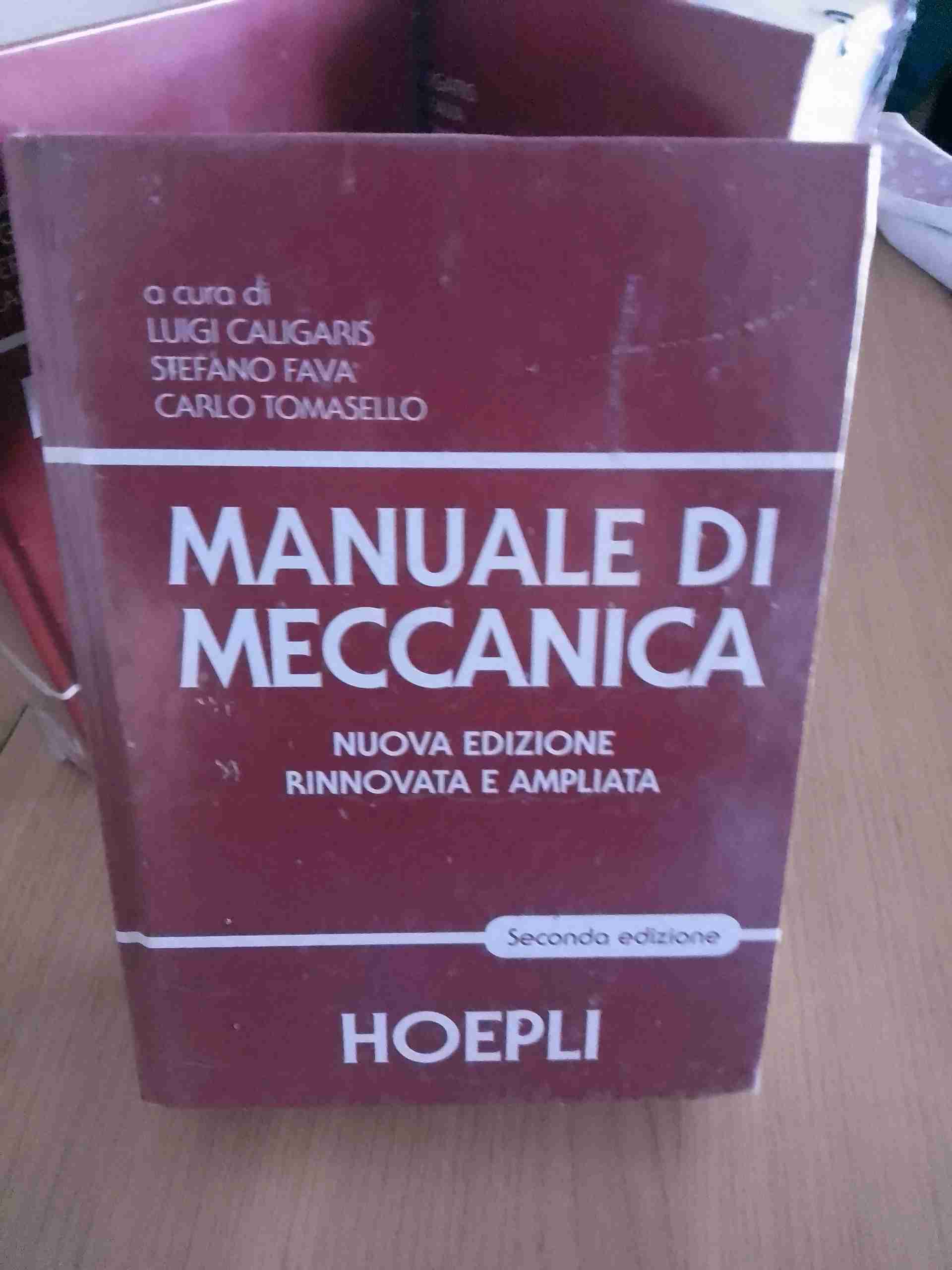 MANUALE DI MECCANICA  libro usato