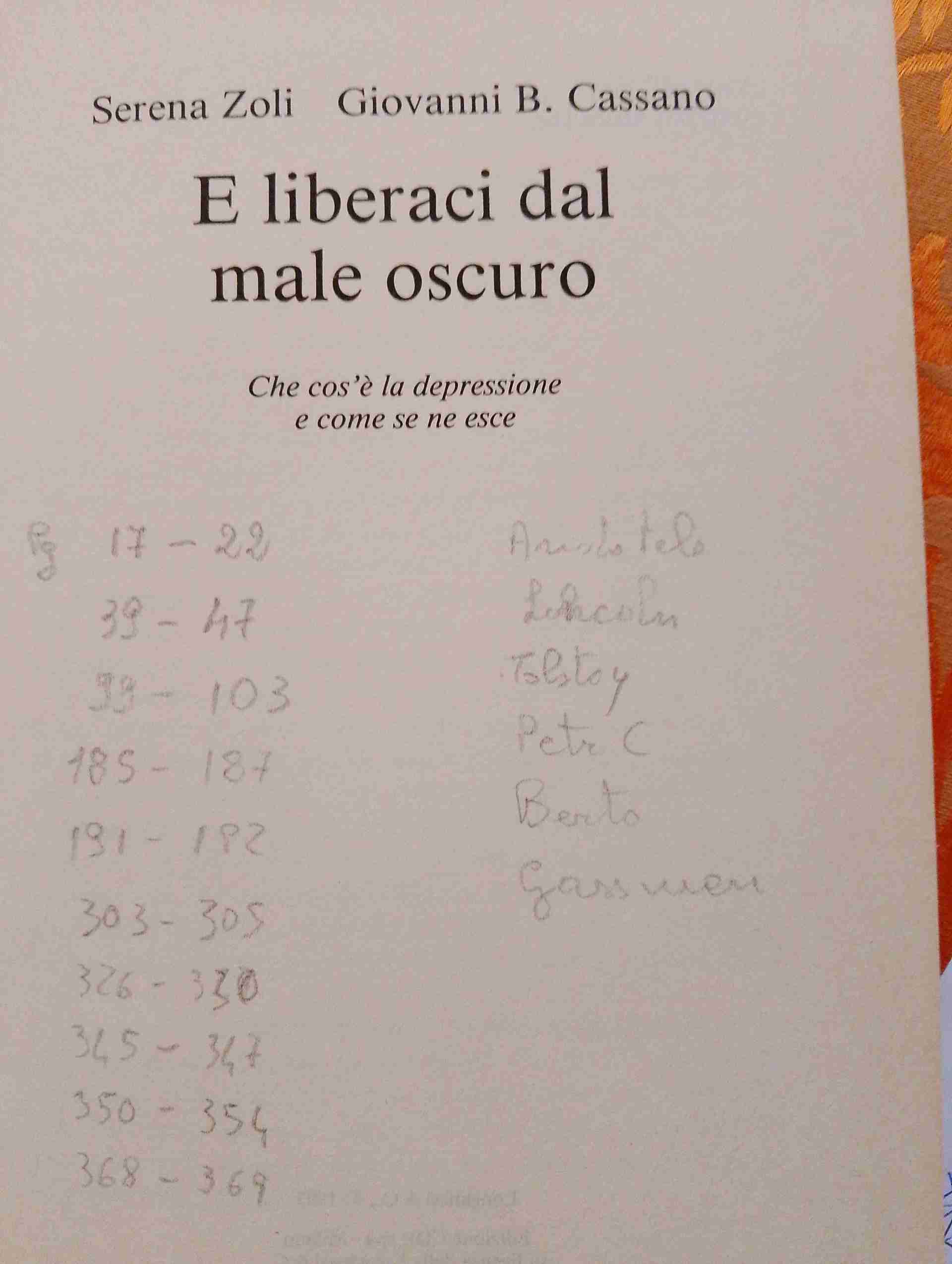 E liberaci dal male oscuro libro usato