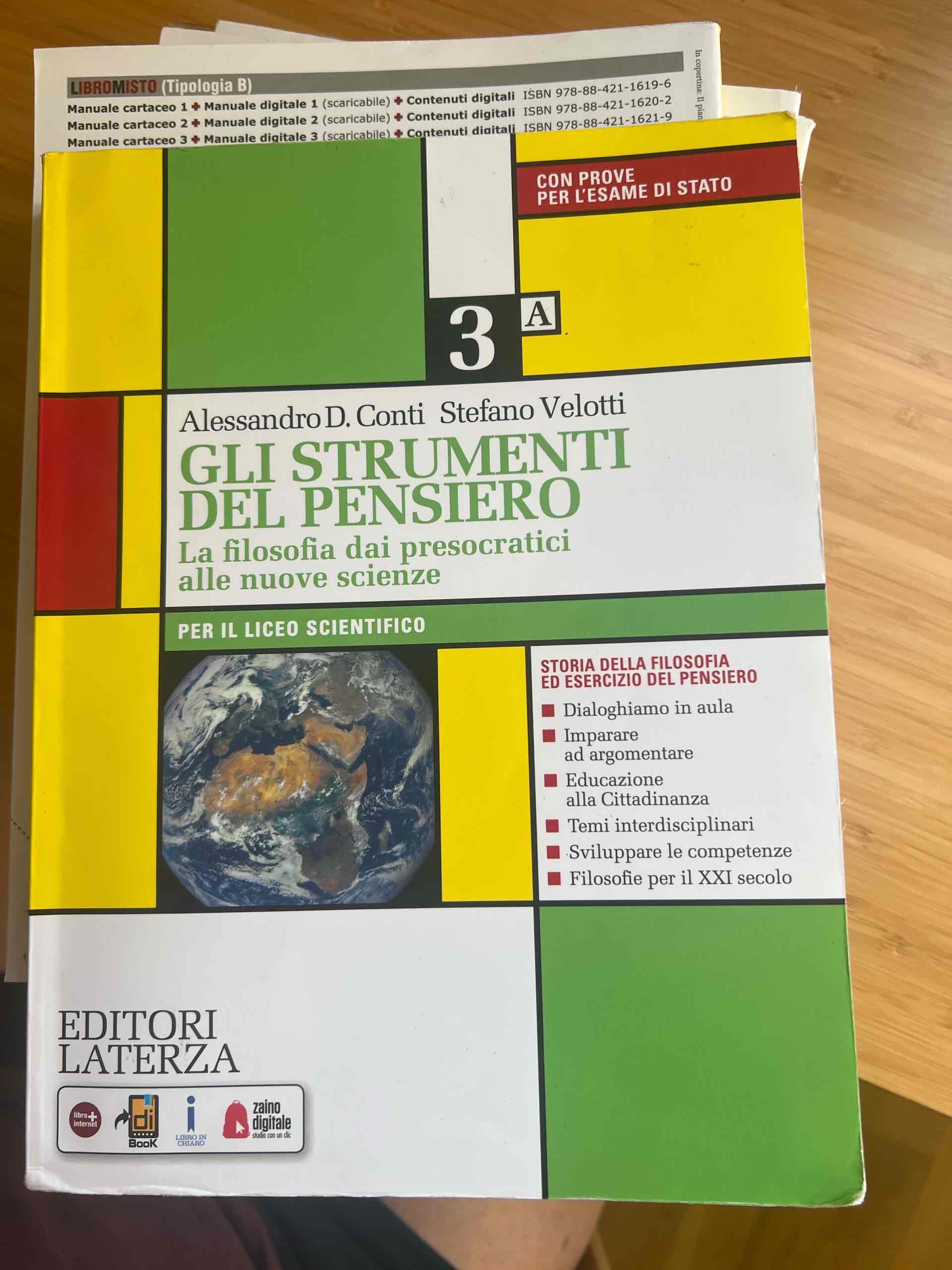 gli strumenti del pensiero filosofia dai presocratici alle nuove scienze  libro usato