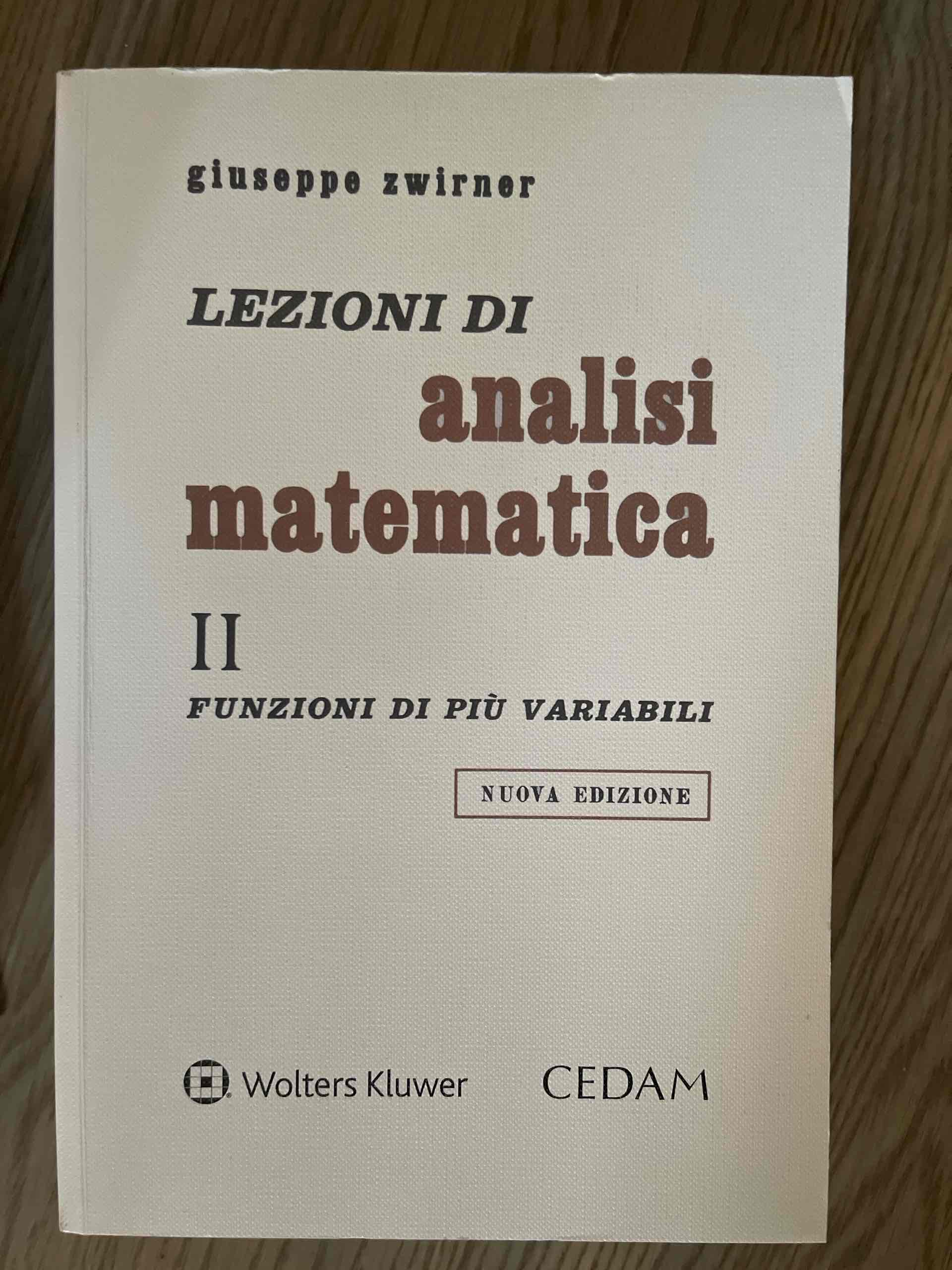 Lezioni di analisi matematica. Vol. 2: Funzioni di più variabili libro usato