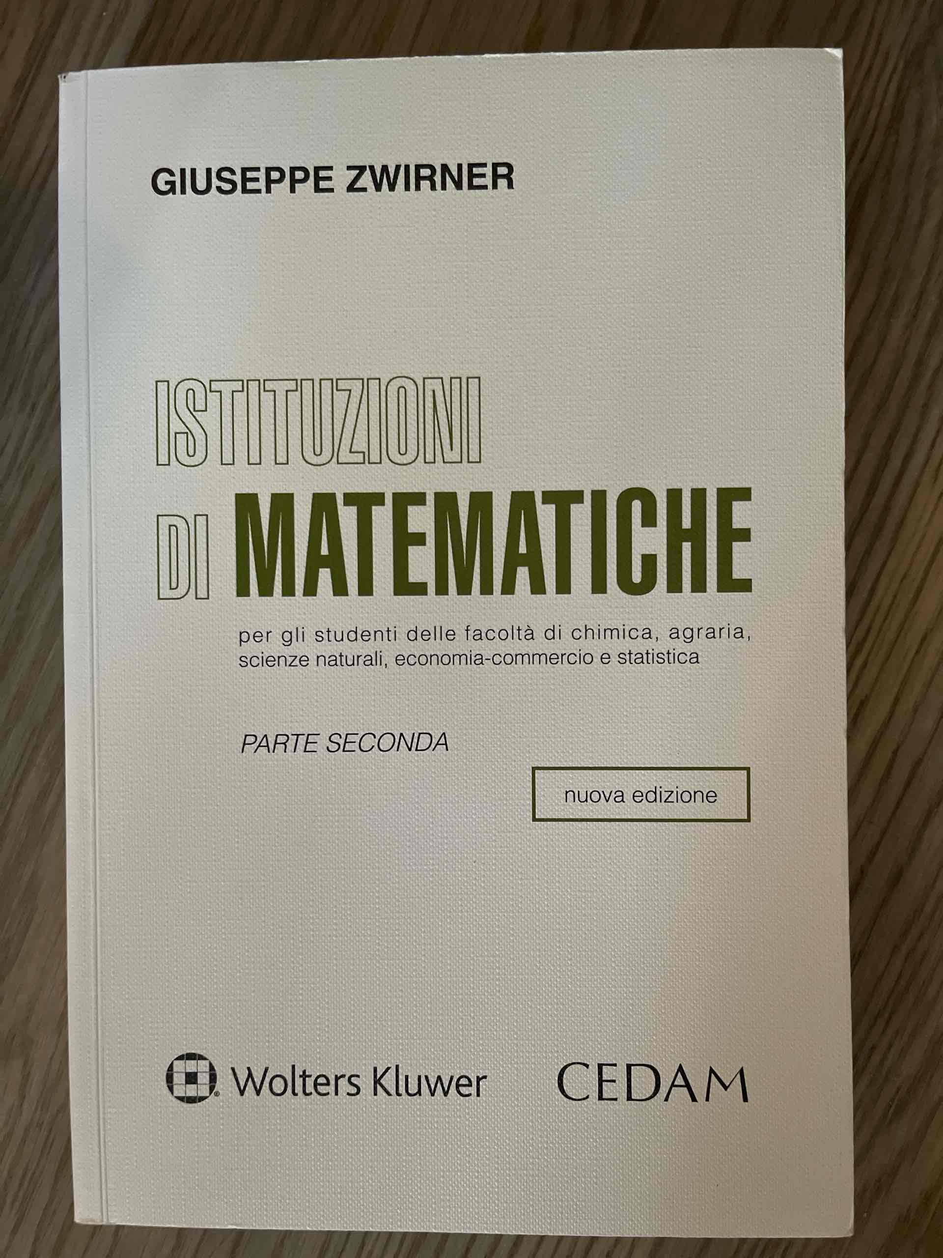 Istituzioni di matematiche. Vol. 2 libro usato