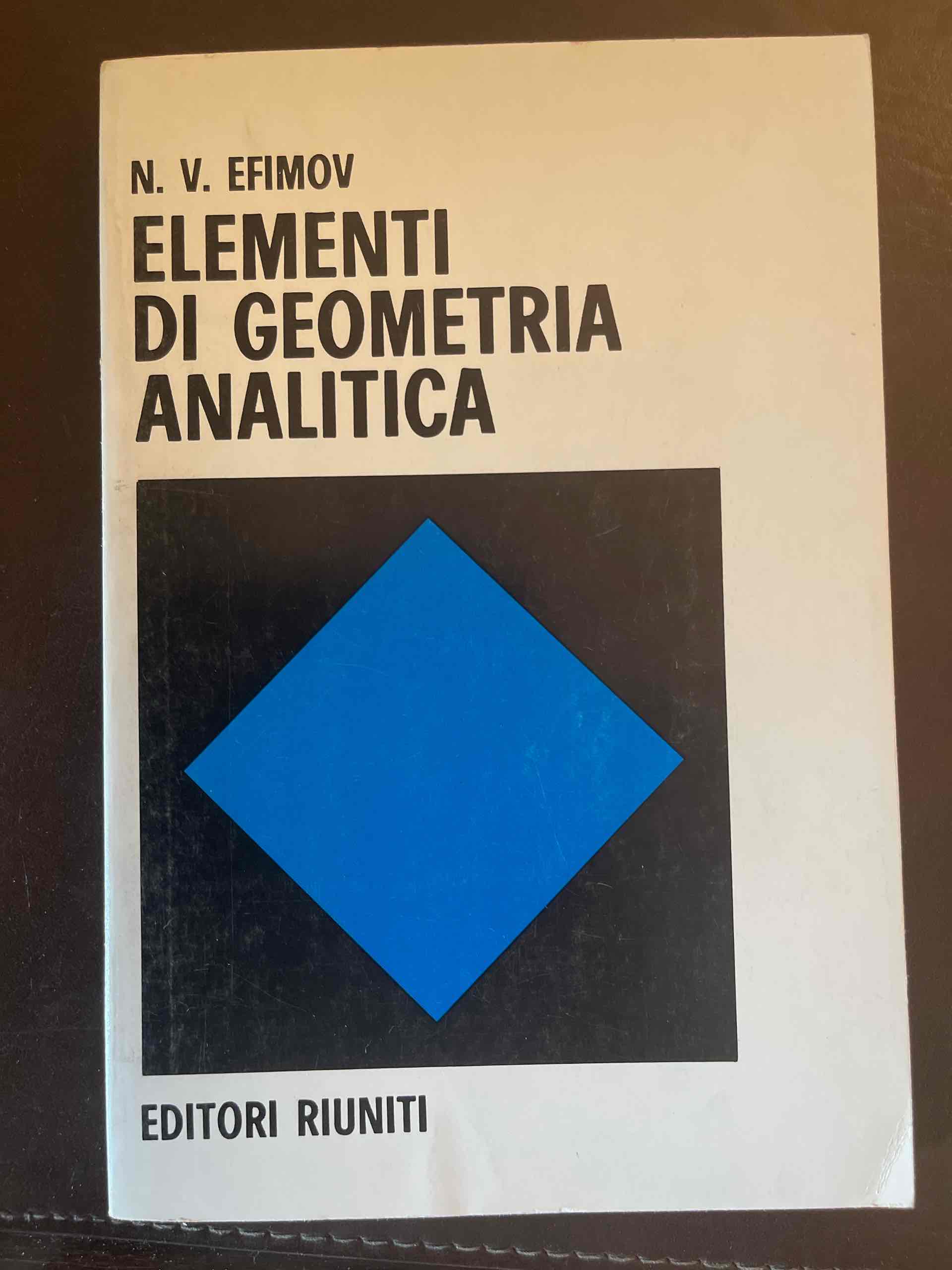 Elementi di geometria analitica libro usato