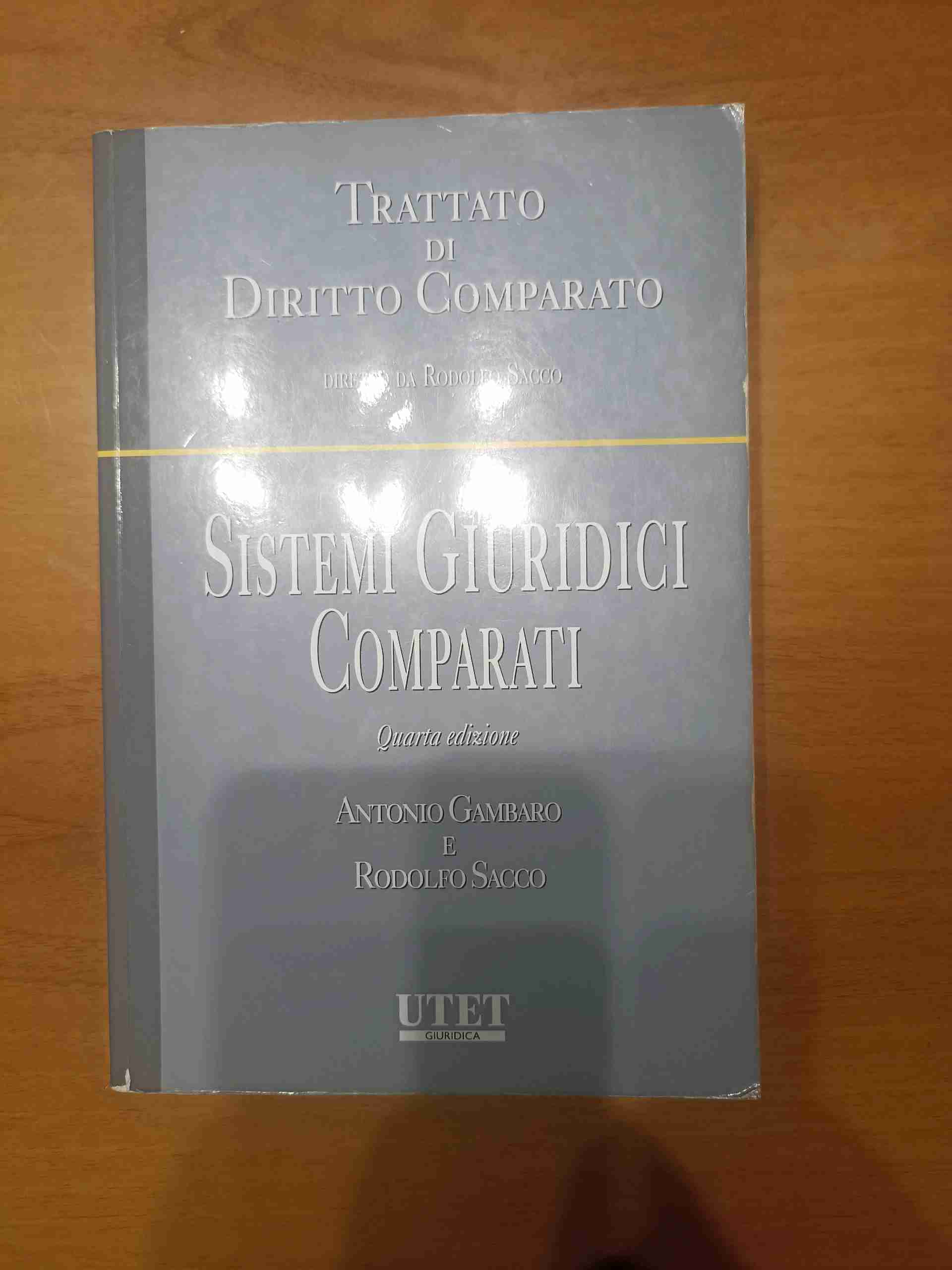Sistemi giuridici comparati libro usato