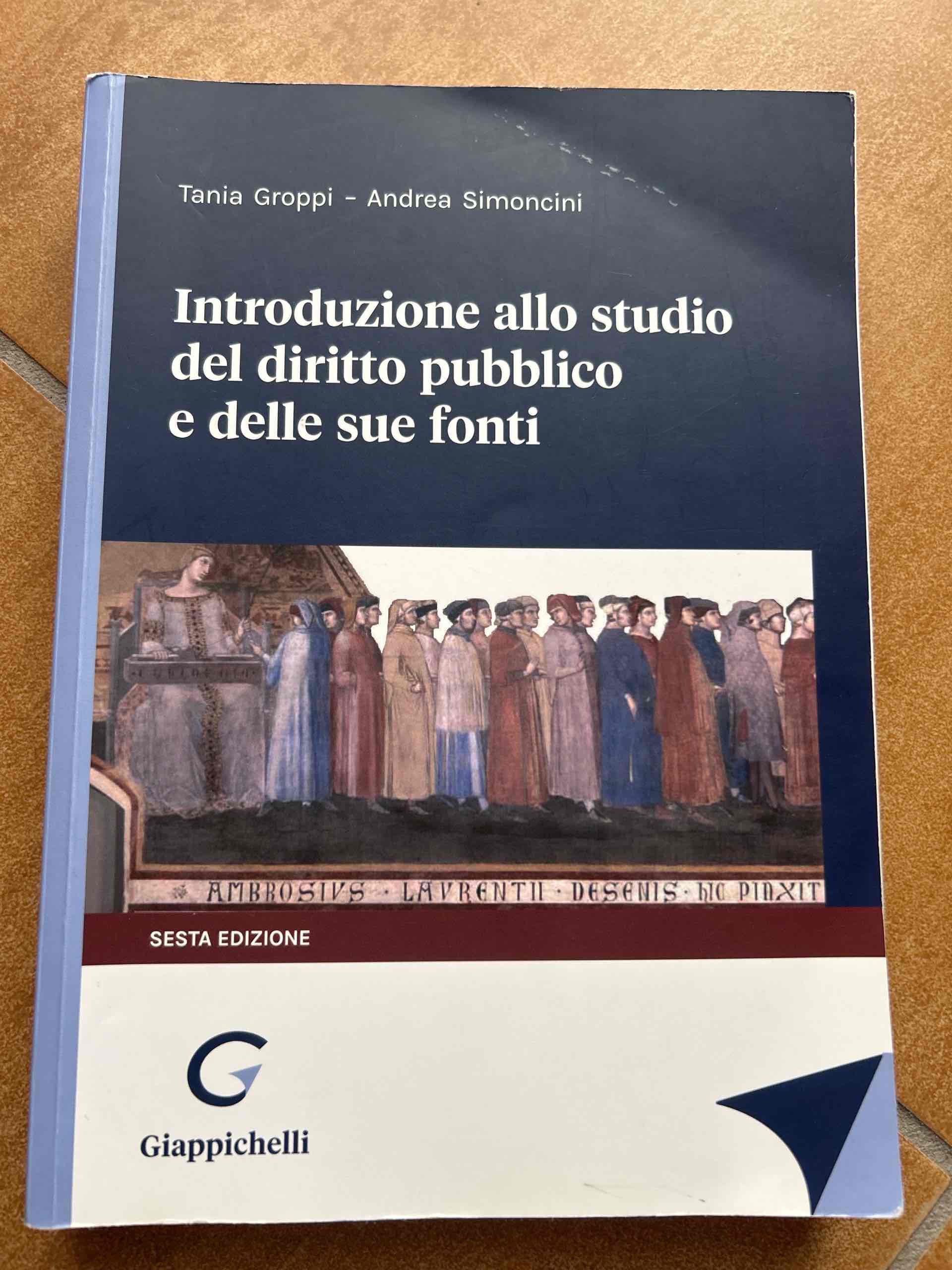 Introduzione allo studio del diritto pubblico e delle sue fonti libro usato