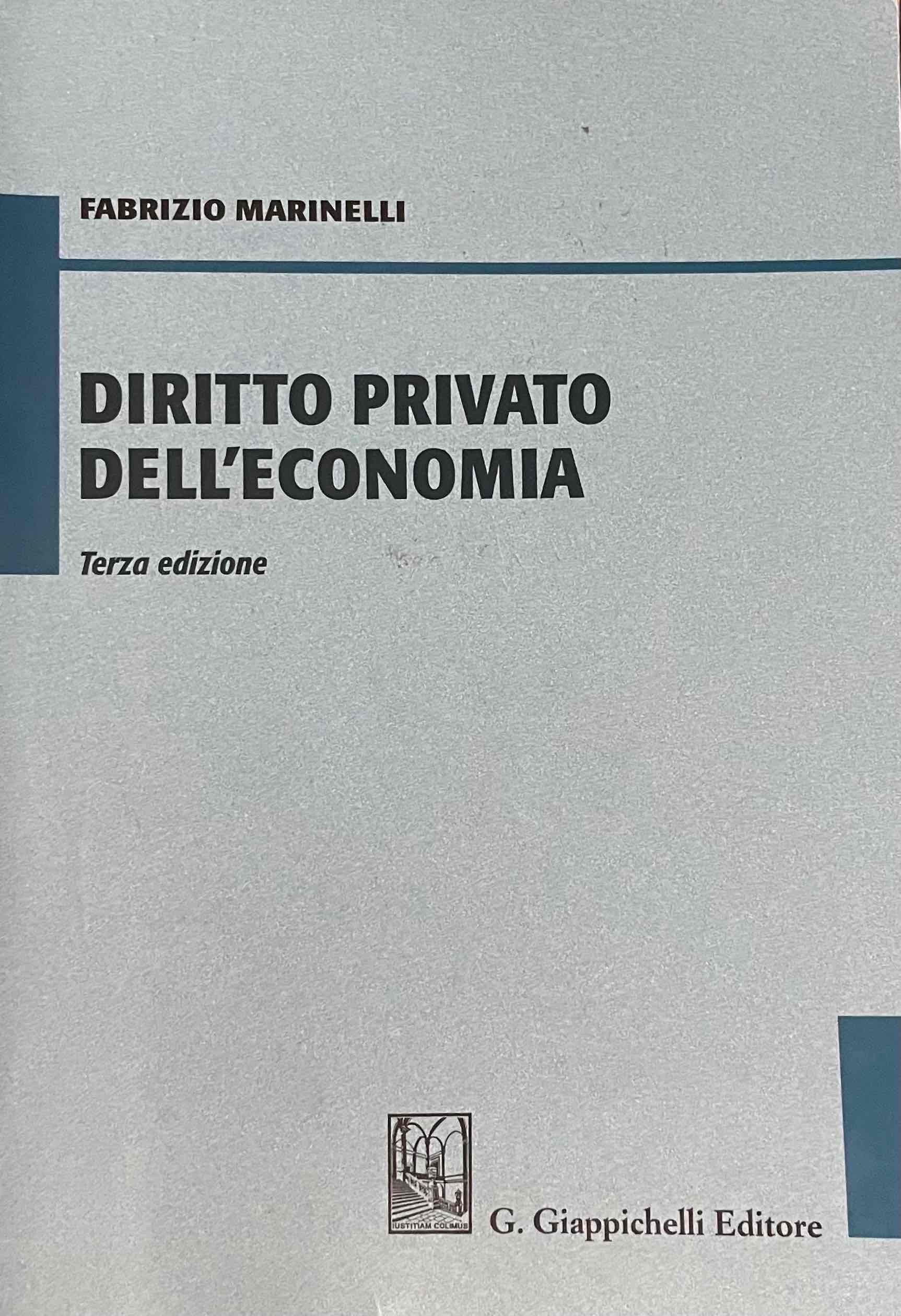 Diritto privato dell'economia 3^ edizione libro usato