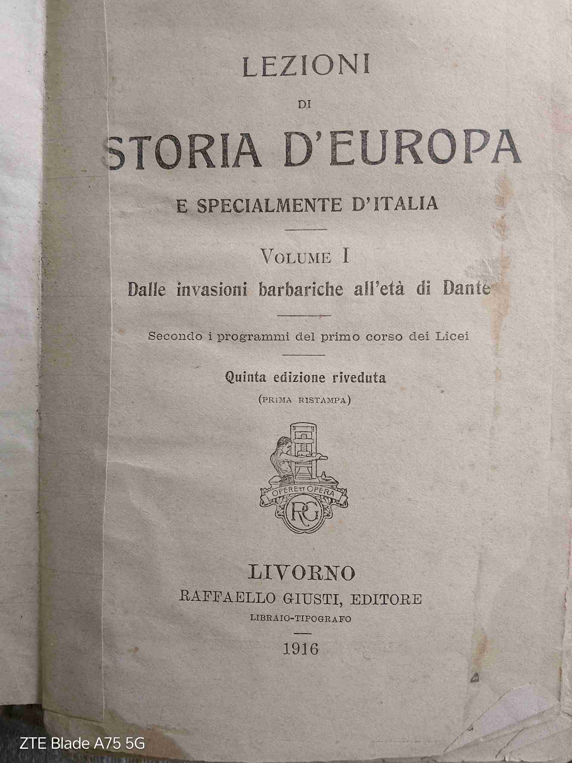 Storia d'Europa  libro usato
